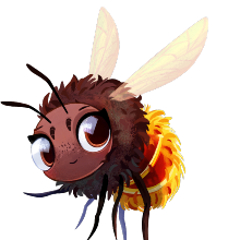 Logo Biene der BeeLife-App, die gehörnte Mauerbiene Mia